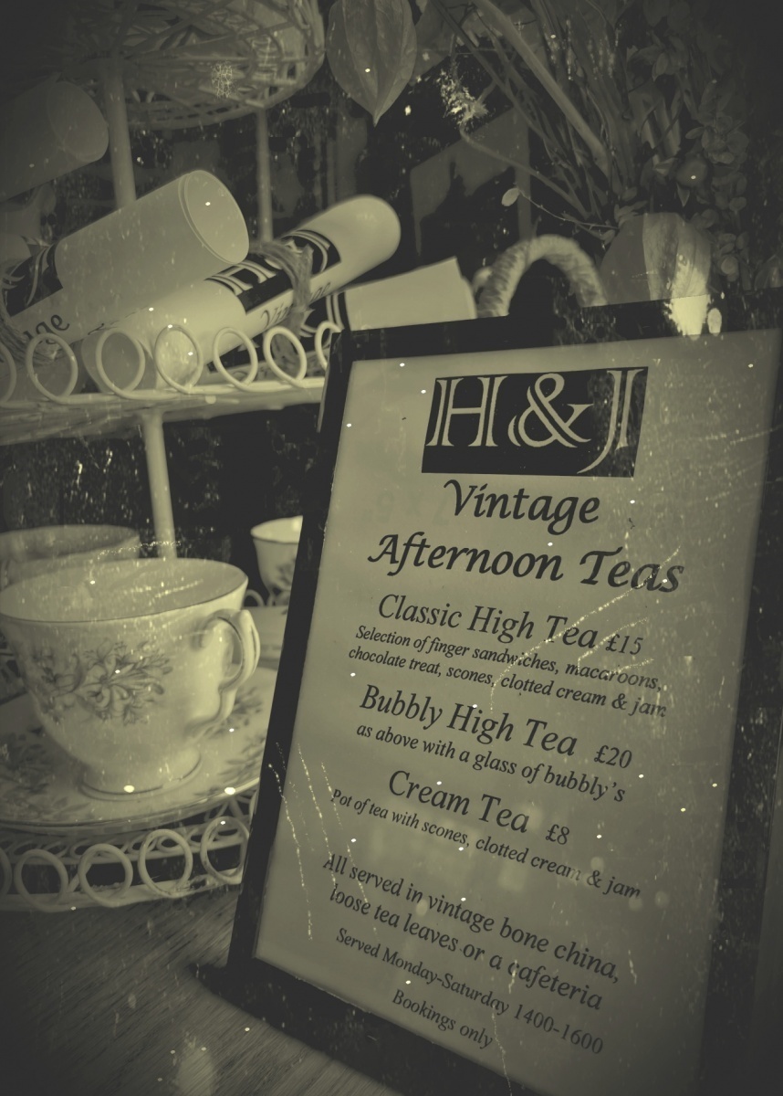 Vintage High Tea Menu